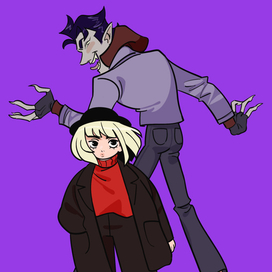 Иллюстрация с оригинальными персонажами