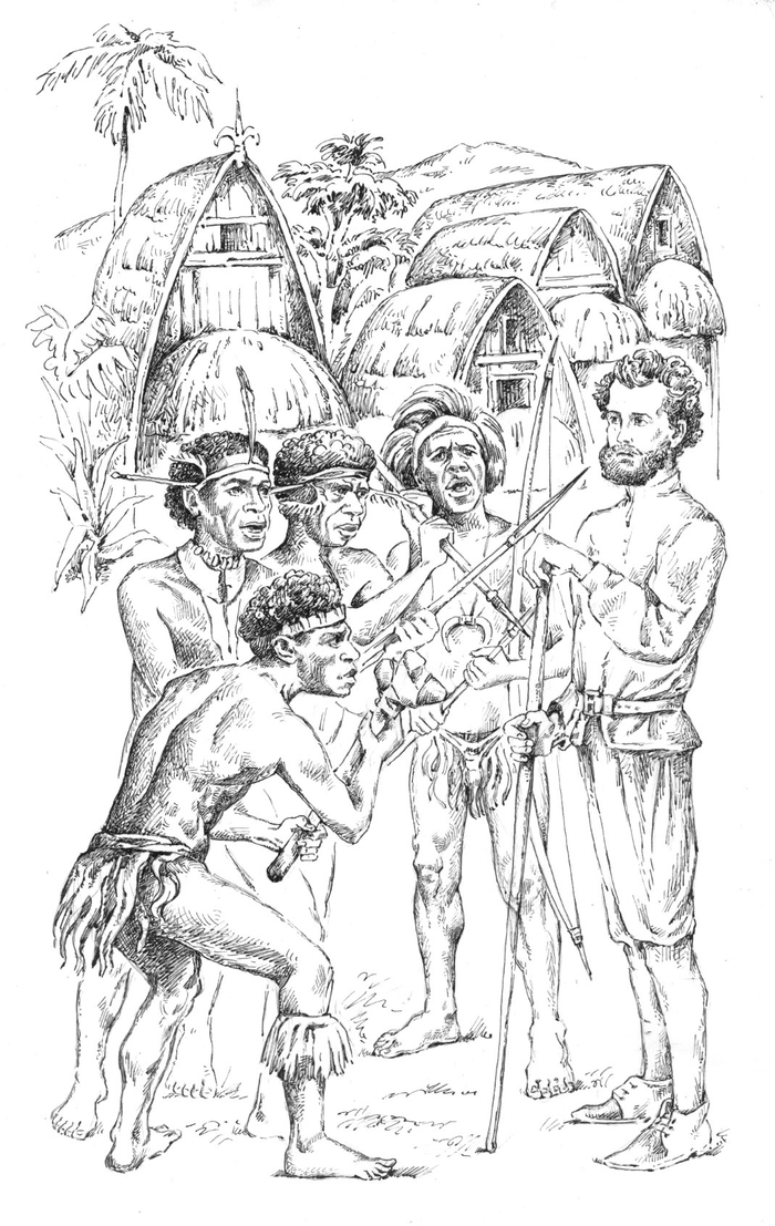 Миклухо-Маклай. Иллюстрация к повести о путешествиях.