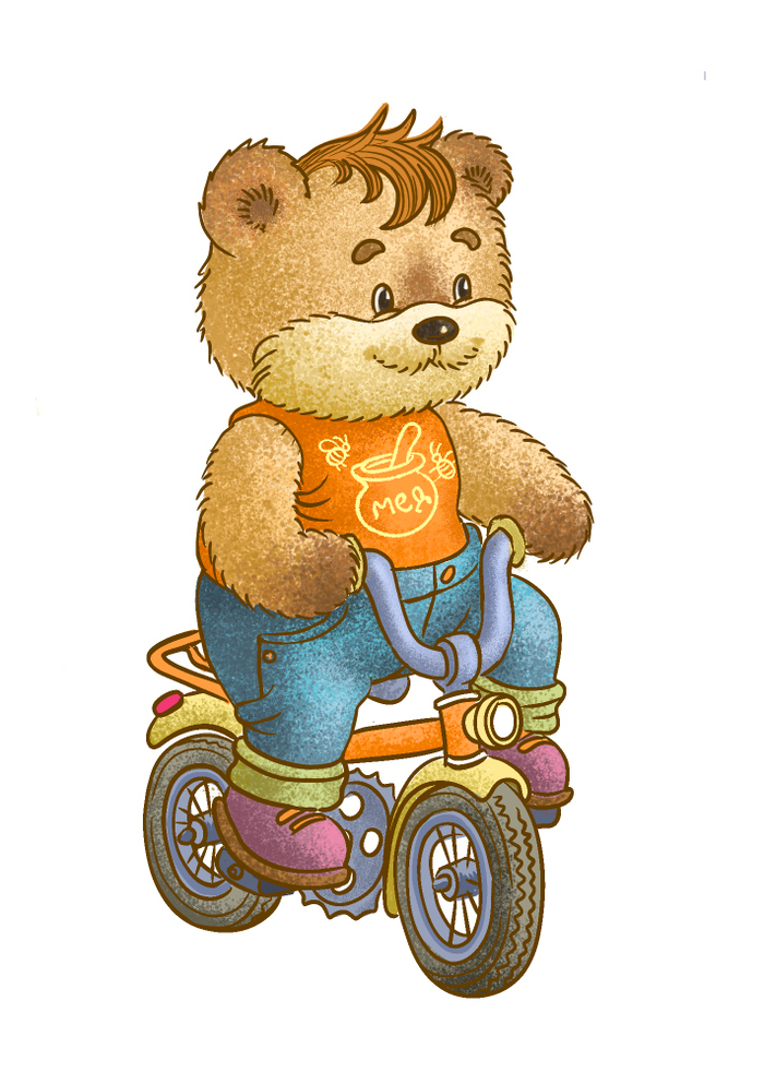 Мишка на велике