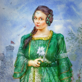 Эскиз образа героини сказки