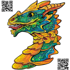 Пазл для лазерной резки и УФ-печати Дракон Локи. 