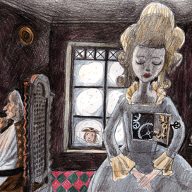 Эскиз к мультфильму Тайна Сухаревой башни