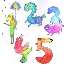 цифры - мифические животные