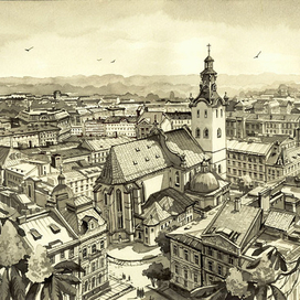 ПАНОРАМА  ЛАТИНСКОГО  СОБОРА