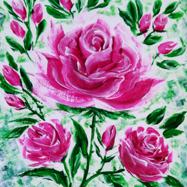 Цветочная китайская живопись