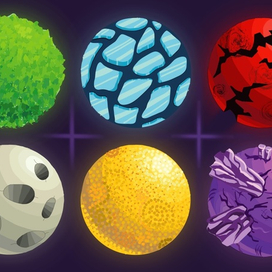 Игровые элементы для match3 игры