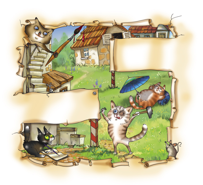 Коты - трудяги.