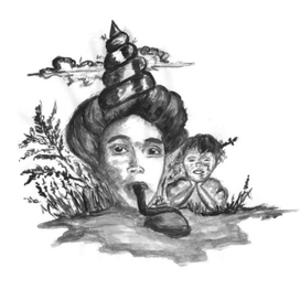 Иллюстрация в книге стихов