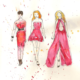 Акварельные fashion-скетчи