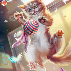 Кот на кухне