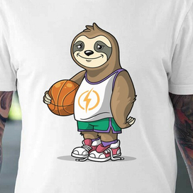 Ленивец баскетболист