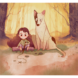 С другом в лесу
