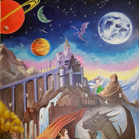 Роспись на стене в детской