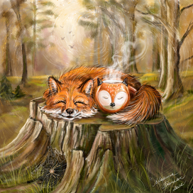 Лисичка с ароматным чаем