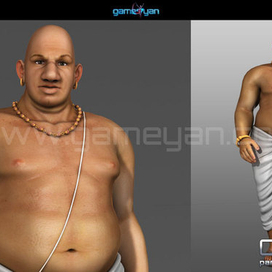 3D Пандит Низкий Поли Мультфильм Анимация персонажей