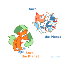Принты для детских футболок на тему "экология"