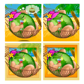 Арбуз, кадры для анимации