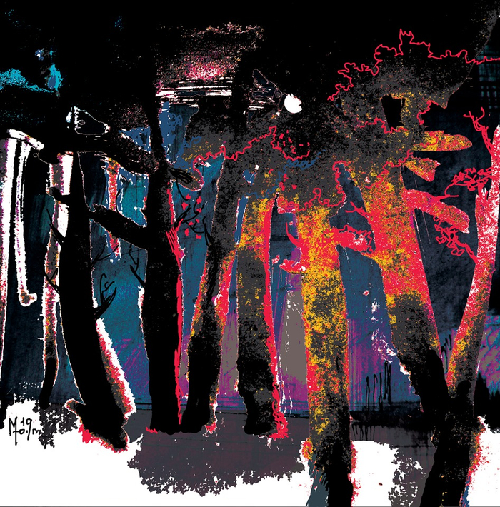 Деревья под луной