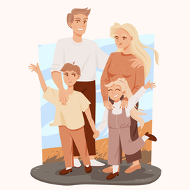 Иллюстрация семьи