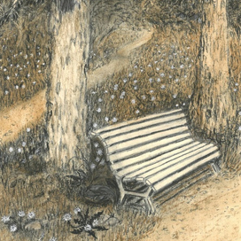 Скамейка в парке