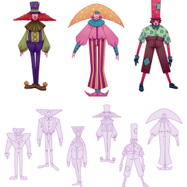 Разработка дизайна клоунов