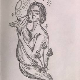 Девушка с лисой