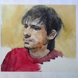 этюд акварель