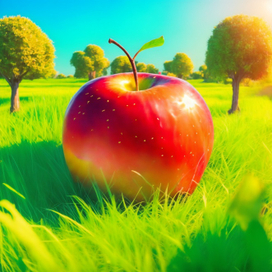 Яблоко на поле