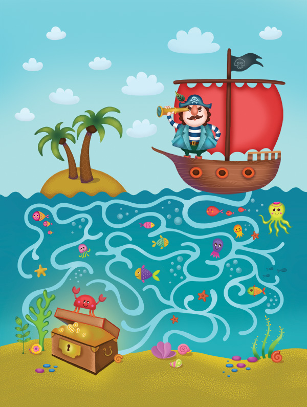 Пират ищет сокровища