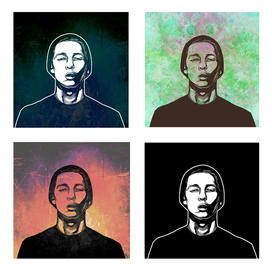 Портрет с текстурами