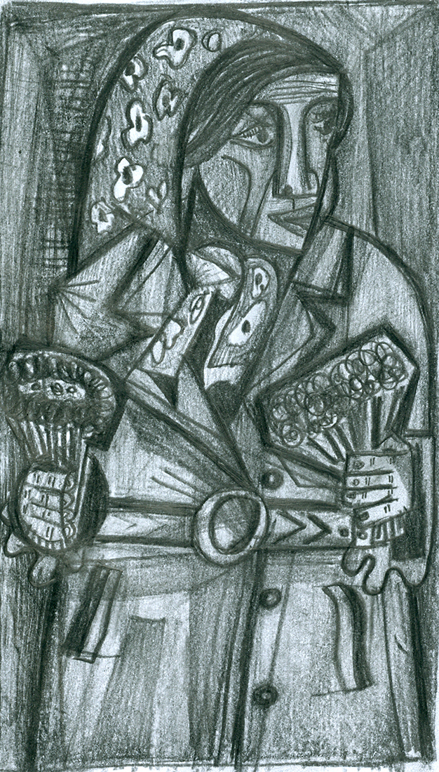 Продавщица букетов