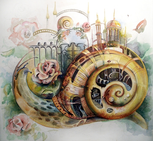 Улитка и розовый куст