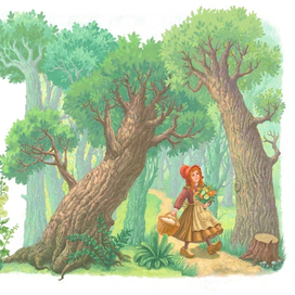 Иллюстрация про красную шапочку