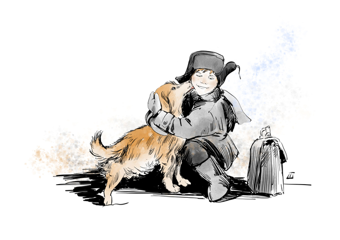 Иллюстрация к книге Софьи Могилевской "Марка страны Гонделупы"