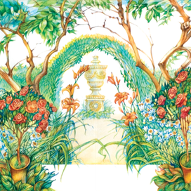 Сад Королевы. Л. Кэрролл "Алиса в стране чудес"