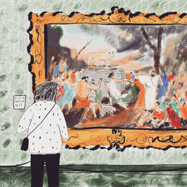 В музее, Николя Пуссен. 