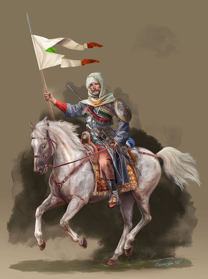 Мюрид со знаменем