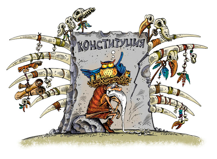 Иллюстрация к книге А. Усачёва «Первобытная история», издательство «Азбука», 2015 г.