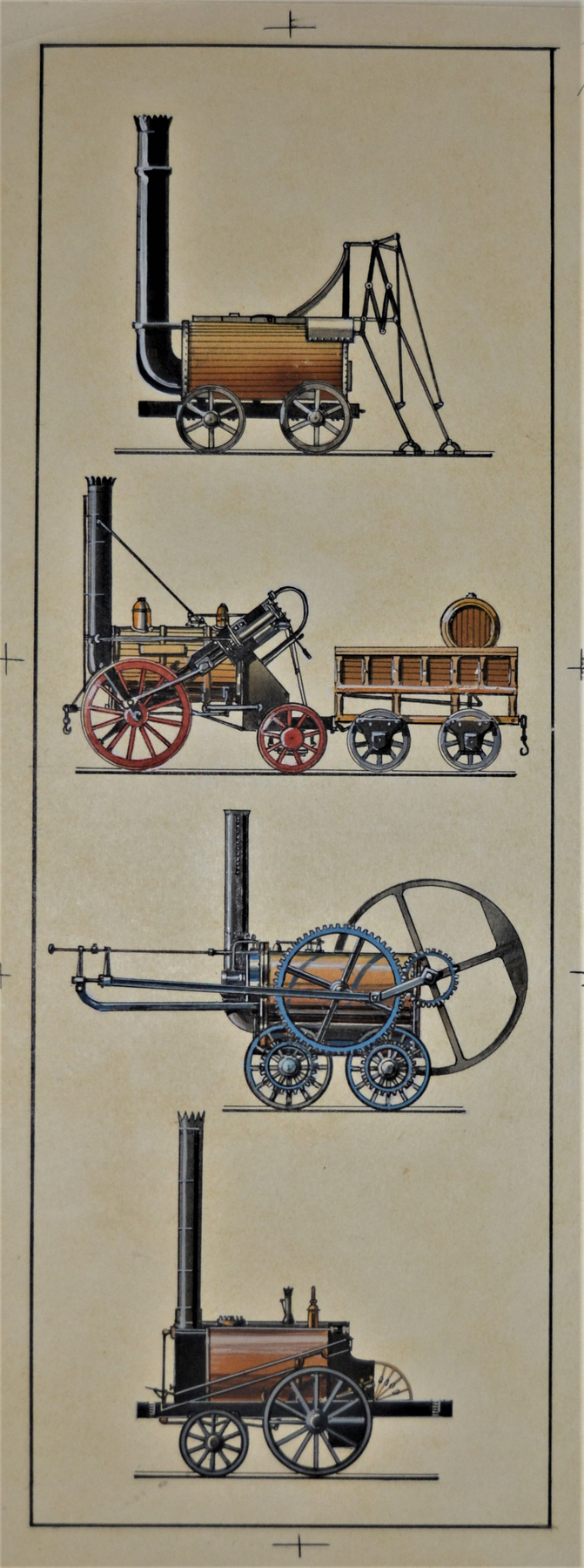 Старинные паровозы.