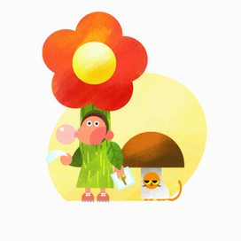 Цветок и грибок