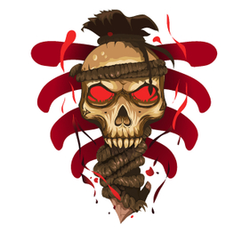 Красные Ребра и череп