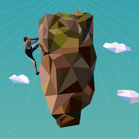 Мотивирующий плакат лоу-поли