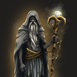 Концепт мистического персонажа: Старый странник-проводник между мирами