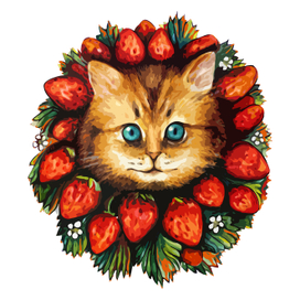 Кот в клубнике