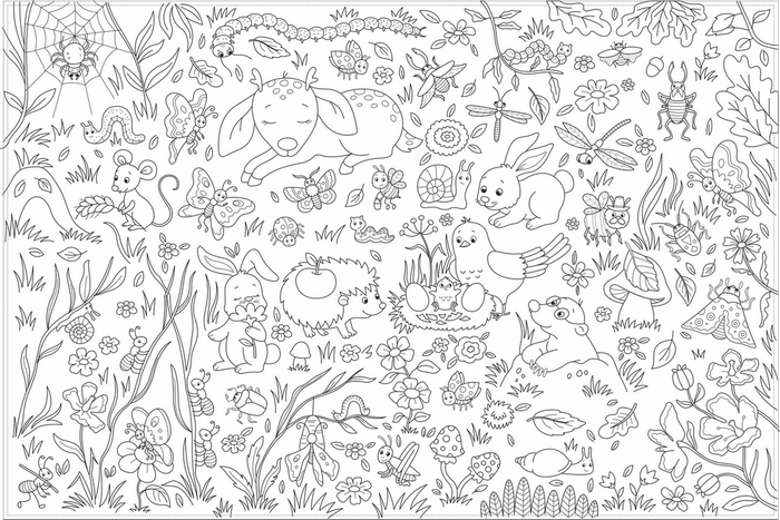 Раскраска. Поляна