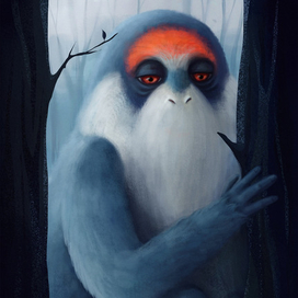 Blue forest character