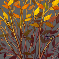 Куст с синицами