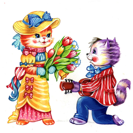 Открытка с 8 марта.