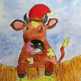 Новогодняя коровка. Символ 2021 года. 