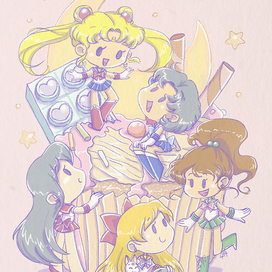 Сейлор мун капкейк